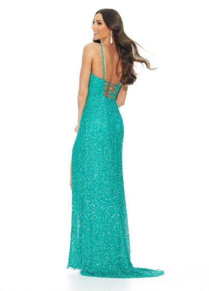 V Neck Sequin Dress by AshleyLauren 11037 - Image 7