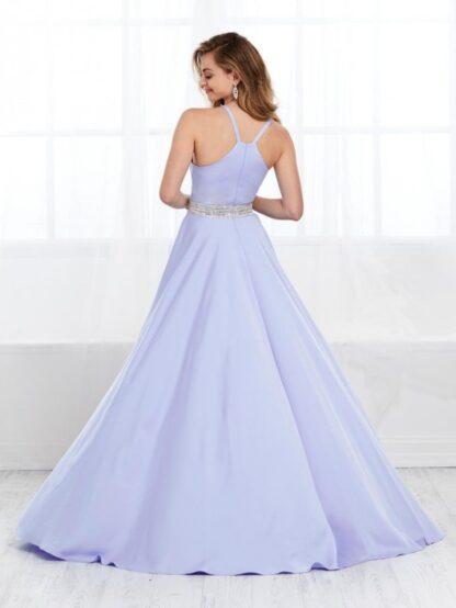 Aline Crepe Gown by Tiffany 16414 - Image 3