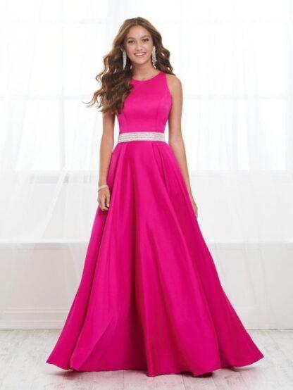 Aline Crepe Gown by Tiffany 16414 - Image 2