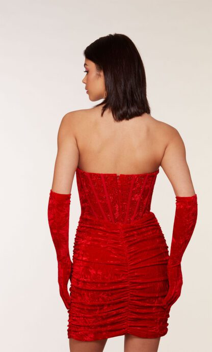 Strapless Velvet Alyce Paris 4690 - Image 2