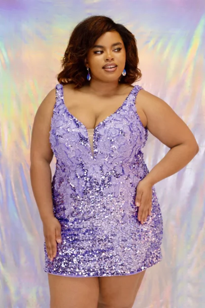 Fitted Sequin with Florals By Sydney's Closet 8145